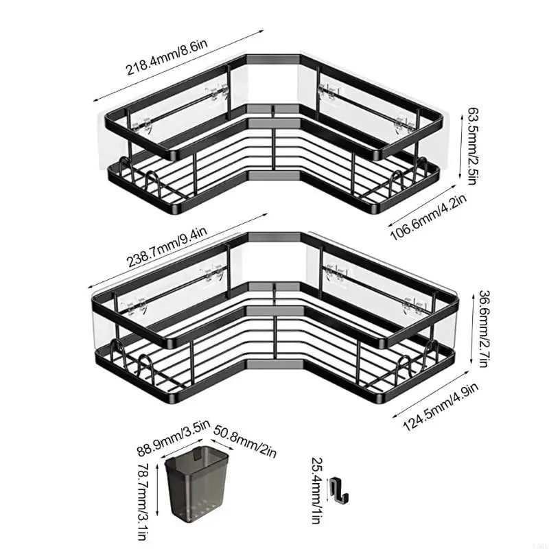 Y5GD Bathroom & Kitchen Storage Rack - Efficient Shower Shelf