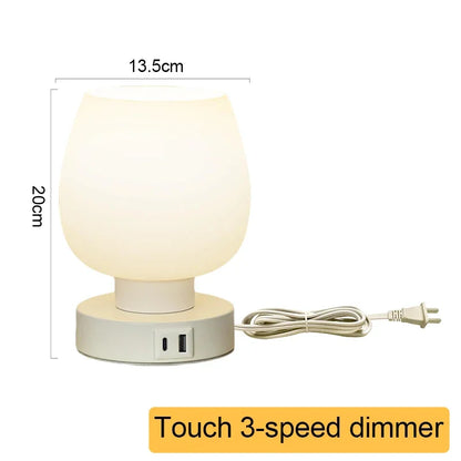 Touch Dimming LED Desk Lamp - USB, Eye Protection, Night Light