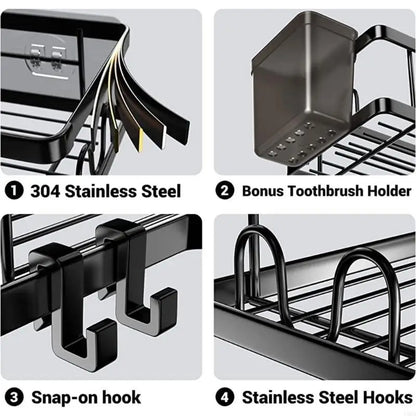 Y5GD Bathroom & Kitchen Storage Rack - Efficient Shower Shelf