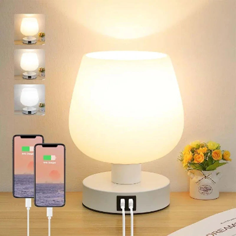 Touch Dimming LED Desk Lamp - USB, Eye Protection, Night Light